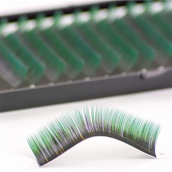 TWO-TONE BLACK-GREEN LASHES 0.15 8-14MM