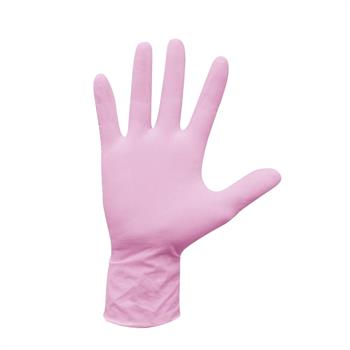 PINK NITRILE GLOVES SIZE M PCS.100