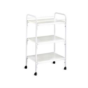 WHITE TROLLEY 3 SHELVES