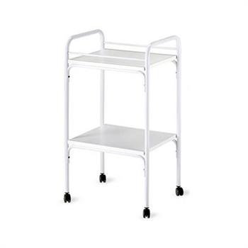 WHITE TROLLEY 2 SHELVES