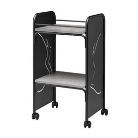 STEEL TROLLEY 2  SHELVES BLACK /GREY