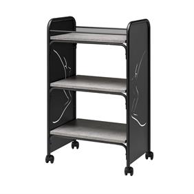 STEEL TROLLEY 3 SHELVES BLACK /GREY