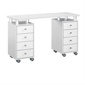 DOUBLE MANICURE TABLE WITH DOUBLE DRAWERS