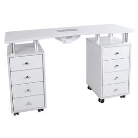 MANICURE TABLE WITH DOUBLE DRAWER AND NAIL ASPIRATOR