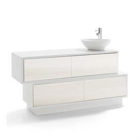 SWING CABINET LARCH WHITE WITH SINK