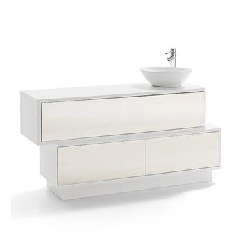 SWING CABINET LARCH WHITE WITH SINK