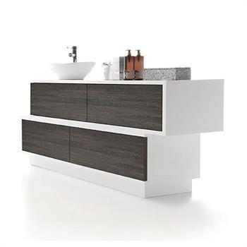 MOBILE SWING WENGE' NATURALE CON LAVABO